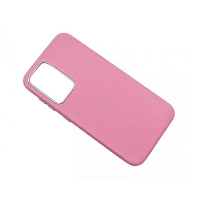 Кожаный чехол Leather Case Metal Buttons для Samsung Galaxy A06 Light Pink-2