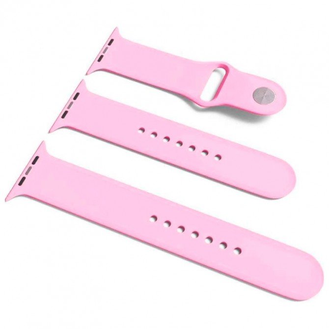 Ремінець для Apple Watch 42/44/45/46/49mm Sport Band 3 pcs (S/M & M/L) Light Pink
