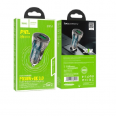 Автомобильное зарядное устройство 1USB+Type-C Hoco Z47A 30W Black