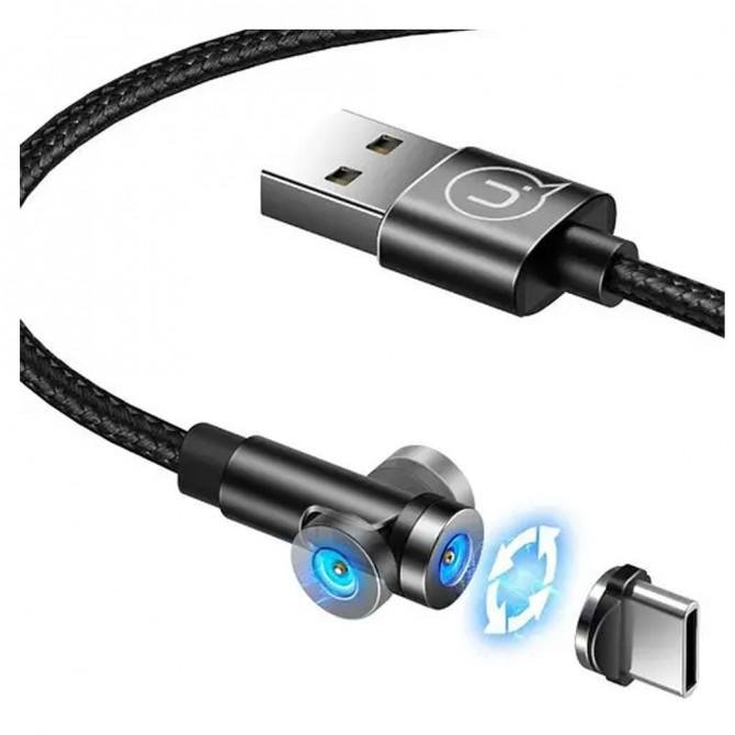 Кабель Usams U59 US-SJ472 Rotatable Magnetic cable Type-C 1m Black