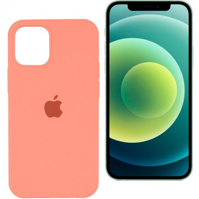 Оригінальний силіконовий чохол для iPhone 13 Персиковий FULL-1