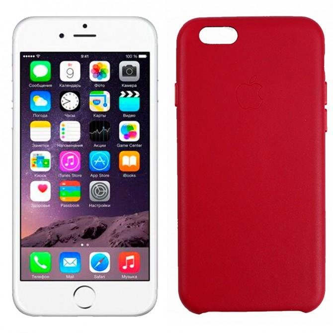 Чехол Leather Case для iPhone 6 Pink Fuchsia