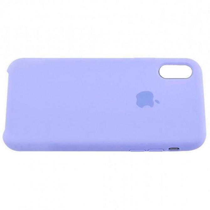 Оригинальный силиконовый чехол для iPhone X/Xs Лиловый-1