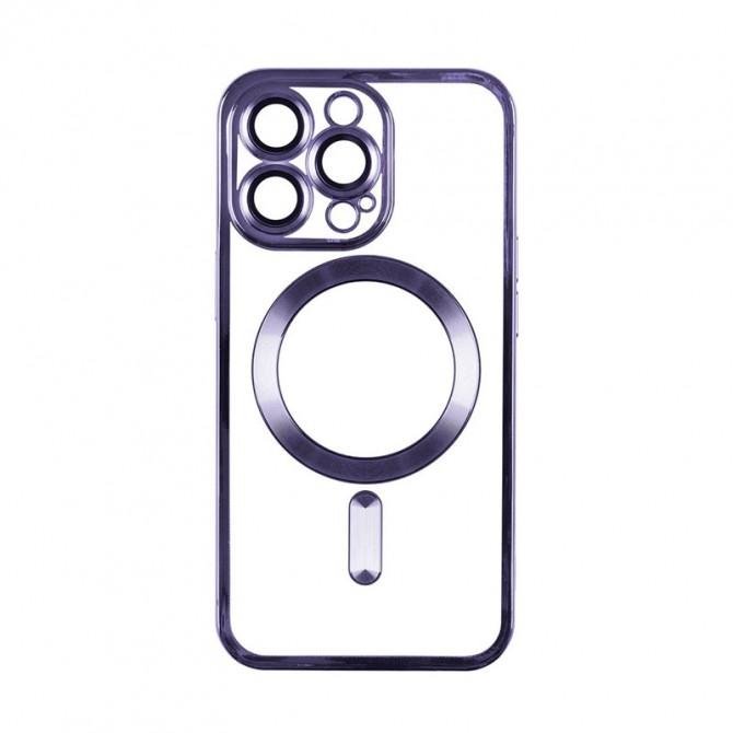 Чехол TPU Metallic Full Camera with Magsafe для iPhone 15 Pro Max Purple