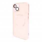 Чехол AG Glass Matt Frame Color MagSafe Logo for Apple iPhone 15 Chanel Pink Чехол AG Glass Matt Frame Color MagSafe Logo for Apple iPhone 15 Chanel Pink