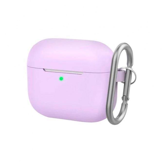 Чохол U-Like Silicone Protective Case For Airpods 3 Slim + Lock Lilac