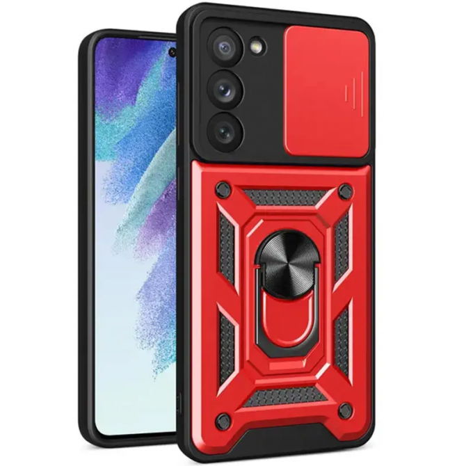 Чехол HONOR Hard Defence Series Xiaomi Redmi 15 Red (with Camshield and magnet)-1