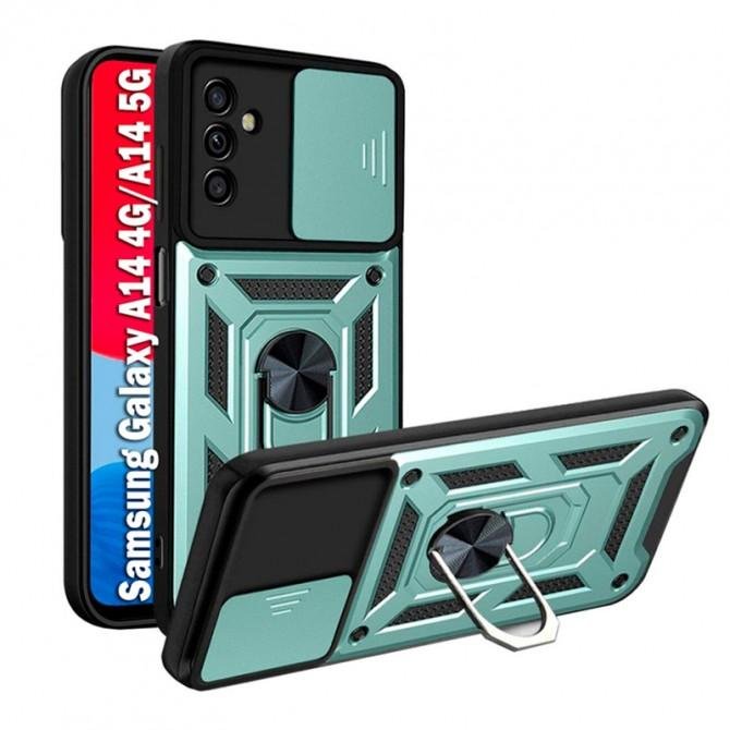 Чохол HONOR Hard Defence Series Samsung A145 Galaxy A14 Green (with Camshield and magnet)
