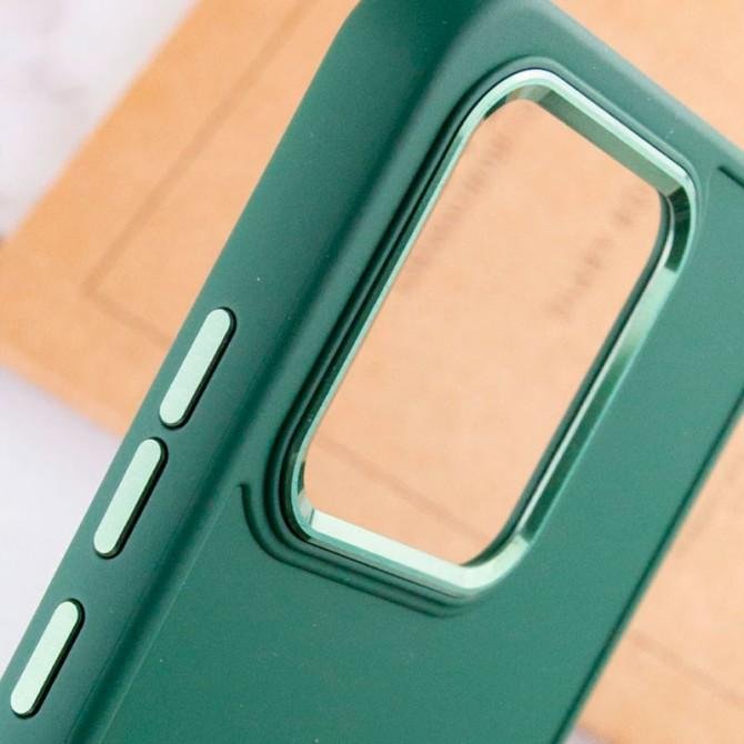 TPU чехол Bonbon Metal Style для Xiaomi Redmi Note 13 4G Хвойно Зеленый-1