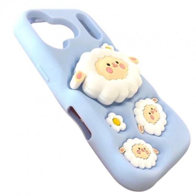 Чехол 3D Sheep series for iPhone 17 Pro Max Light Blue-2