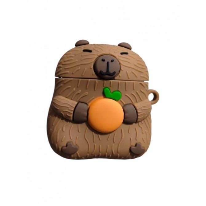 Чехол Silicone Case For Airpods Animals Capybara