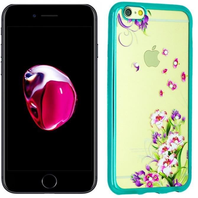 Чехол Remax Osaka Series для iPhone 7 Spring Flowers (Blue)