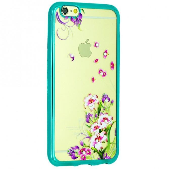 Чехол Remax Osaka Series для iPhone 7 Spring Flowers (Blue)-1