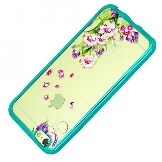 Чехол Remax Osaka Series для iPhone 7 Spring Flowers (Blue)-2