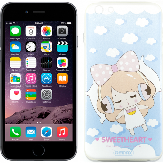 Чехол Remax Sweetheart Series для iPhone 6 Cloud Music