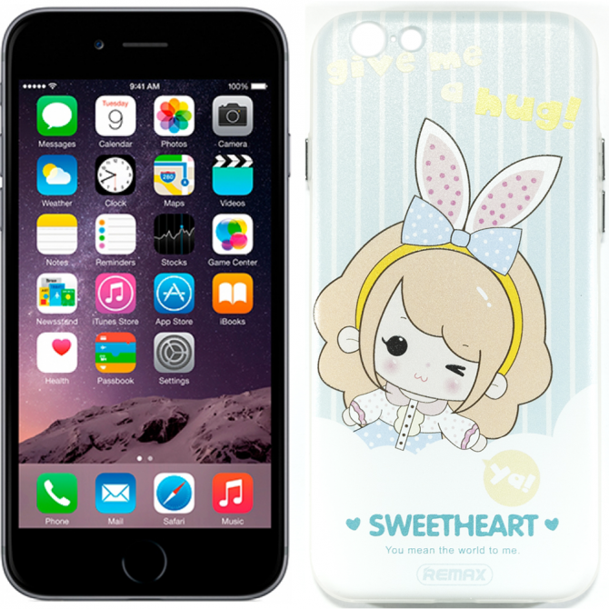 Чехол Remax Sweetheart Series для iPhone 6 Give Me a Hug!