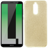 Чохол Silicone 3in1 Блискітки для Huawei Mate 10 Lite Золотий