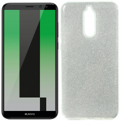 Чохол Silicone 3in1 Блискітки для Huawei Mate 10 Lite Білий