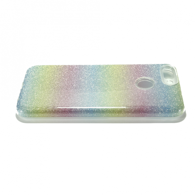 Чехол Silicone 3in1 Блёстки для Huawei NOVA 2 2017 Rainbow-3