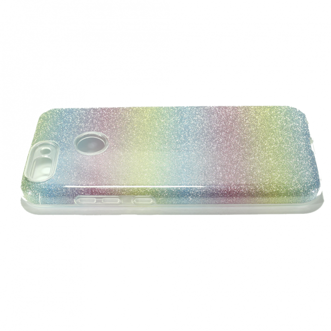 Чехол Silicone 3in1 Блёстки для Huawei NOVA 2 2017 Rainbow-4