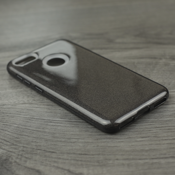 Чохол Silicone 3in1 Блискітки для Huawei NOVA LITE 2017 Чорний-2