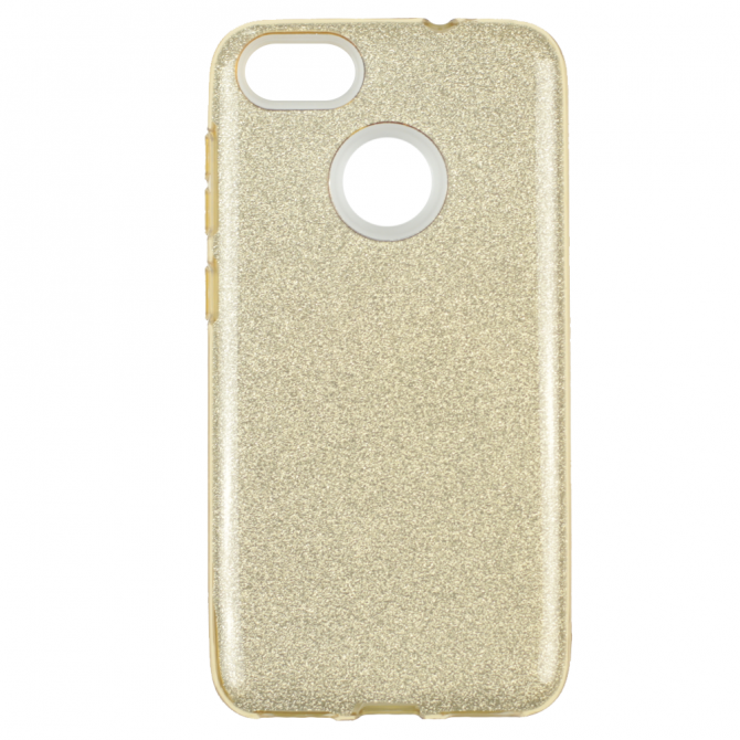 Чехол Silicone 3in1 Блёстки для Huawei NOVA LITE 2017 Gold-1
