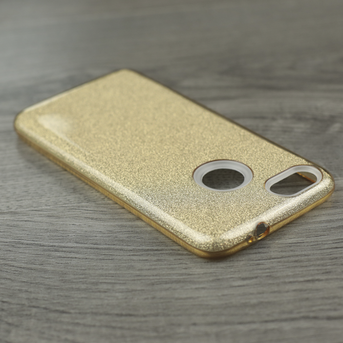 Чехол Silicone 3in1 Блёстки для Huawei NOVA LITE 2017 Gold-3