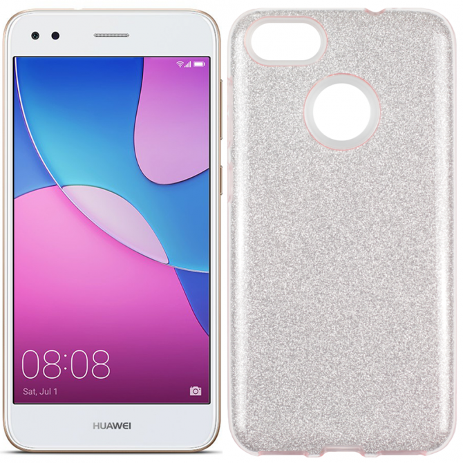 Чехол Silicone 3in1 Блёстки для Huawei NOVA LITE 2017 Pink