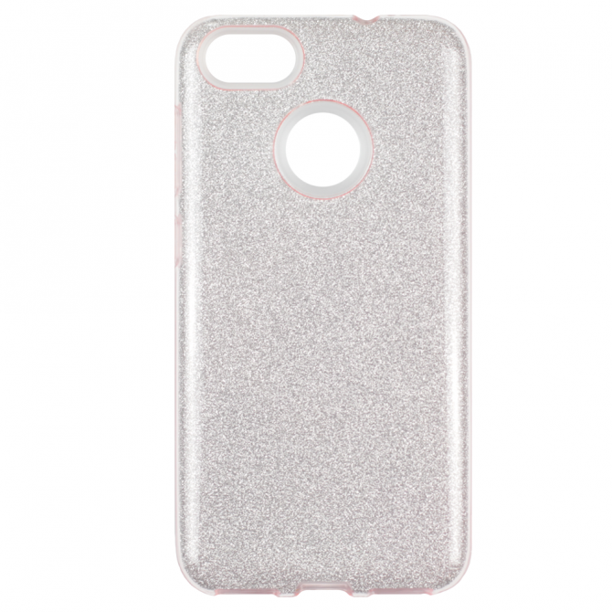 Чехол Silicone 3in1 Блёстки для Huawei NOVA LITE 2017 Pink-1