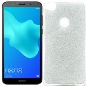 Чехол Silicone 3in1 Блёстки для Huawei P8 Lite (2017) White