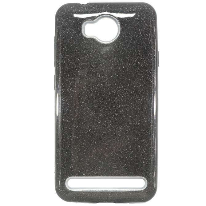 Чехол Silicone 3in1 Блёстки для Huawei Y3 II Чёрный-1