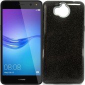 Чехол Silicone 3in1 Блёстки для Huawei Y5 2017 Чёрный