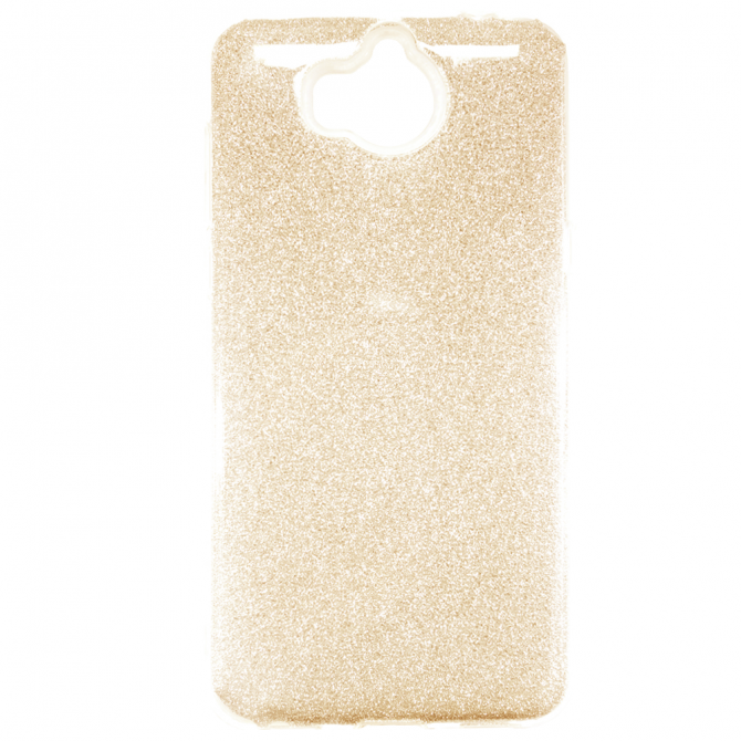 Чехол Silicone 3in1 Блёстки для Huawei Y5 2017 Gold-1