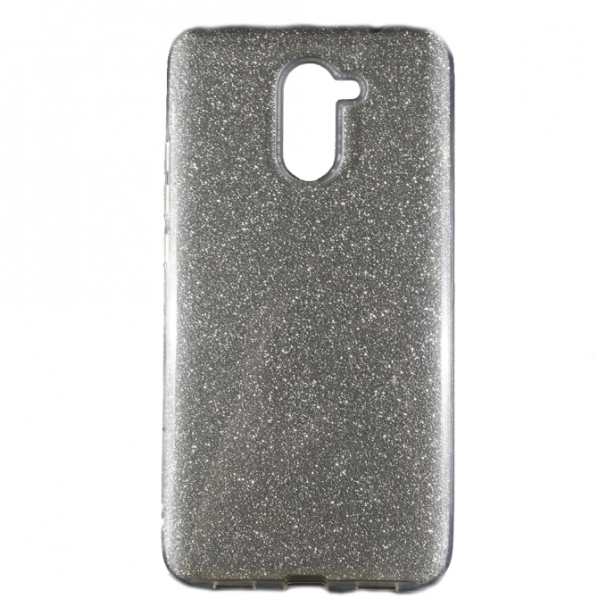 Чохол Silicone 3in1 Блискітки для Huawei Y7 2017 Білий-1