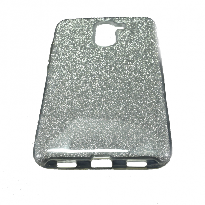 Чохол Silicone 3in1 Блискітки для Huawei Y7 2017 Білий-2