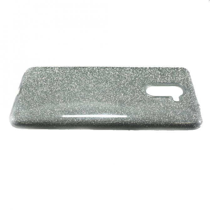 Чохол Silicone 3in1 Блискітки для Huawei Y7 2017 Білий-4