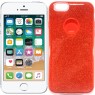 Чехол Silicone 3in1 Блёстки для iPhone 5 Red