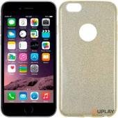 Чехол Silicone 3in1 Блёстки для iPhone 6 Gold