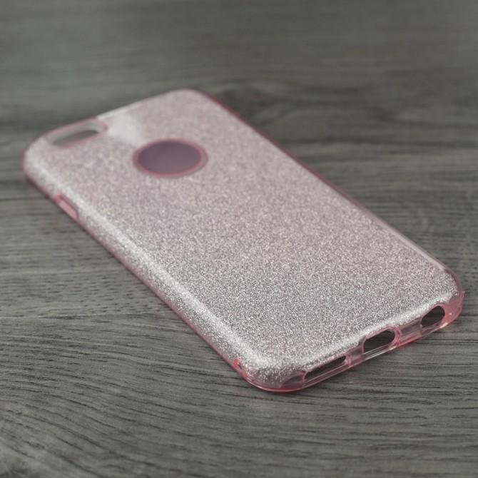 Чехол Silicone 3in1 Блёстки для iPhone 6 Pink-2