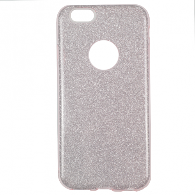 Чехол Silicone 3in1 Блёстки для iPhone 6 Pink-1