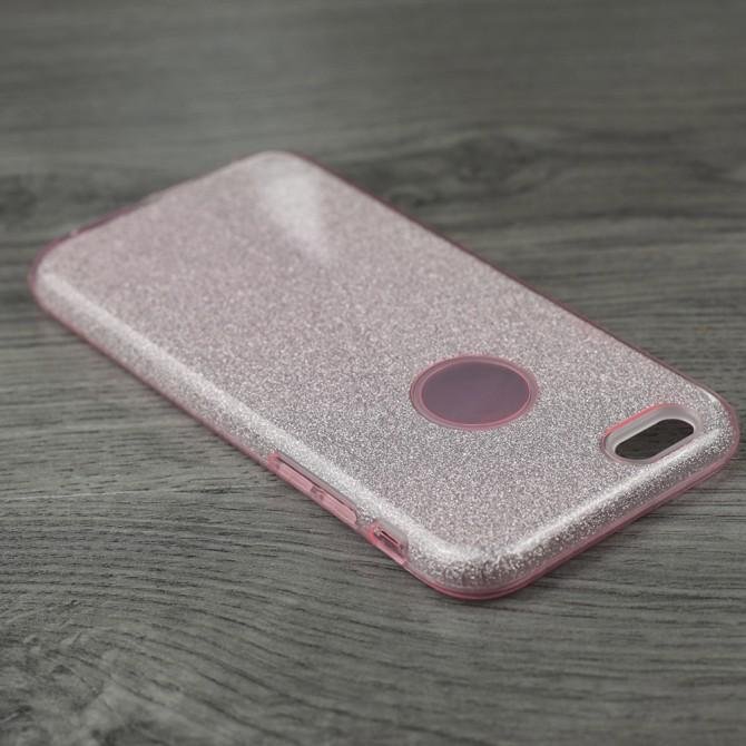 Чехол Silicone 3in1 Блёстки для iPhone 6 Pink-3
