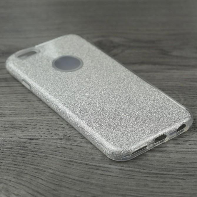 Чехол Silicone 3in1 Блёстки для iPhone 6 White-2