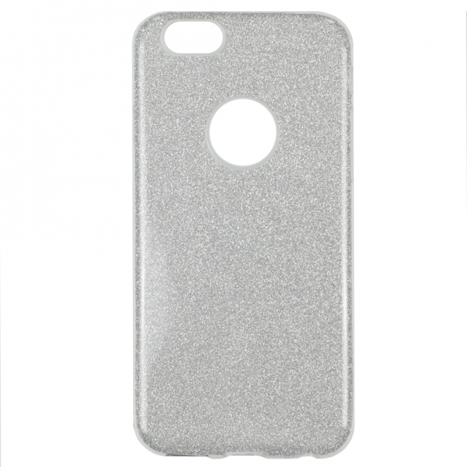 Чехол Silicone 3in1 Блёстки для iPhone 6 White-1