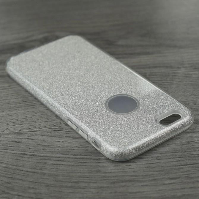 Чехол Silicone 3in1 Блёстки для iPhone 6 White-3