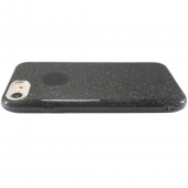 Чохол Silicone 3in1 Блискітки для iPhone 7 Чорний