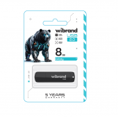 Флеш накопичувач Wibrand USB 2.0 8Gb Grizzly Чорний Флеш накопичувач Wibrand USB 2.0 8Gb Grizzly Чорний