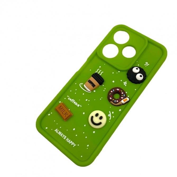Чохол TPU Toys Case для Xiaomi Redmi 13 4G/ Poco M6 4G (Light Green / Always Happy)-2