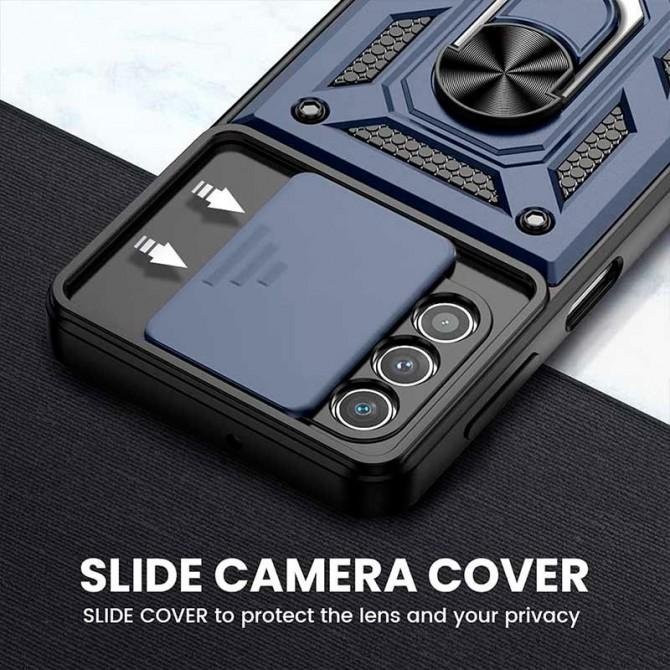 Чохол HONOR Hard Defence Series Samsung A736 Galaxy A73 5G Blue (with Camshield and magnet)-1