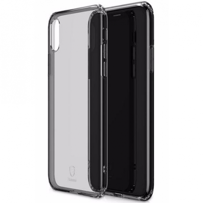 Чохол Baseus Simple Series Case для iPhone X (Clean TPU) Прозорий чорний (B01)-1