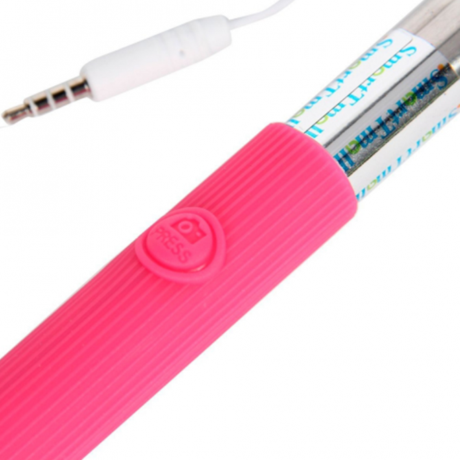 Монопод Optima Z07-5S Рожевий + кнопка через 3,5"-1